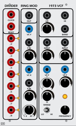 Serge Module LW Divider/Ring Mod/73 Filter Quarter from Loudest Warning