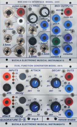 Buchla Module 225h+281h MIDI/CV & Dual Function Generator from Buchla