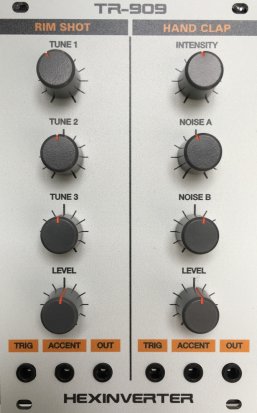 Eurorack Module Nein Oh Nein Rim Shot & Clap combo from Hexinverter Électronique