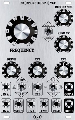 Eurorack Module Discrete Dual VCF from L-1