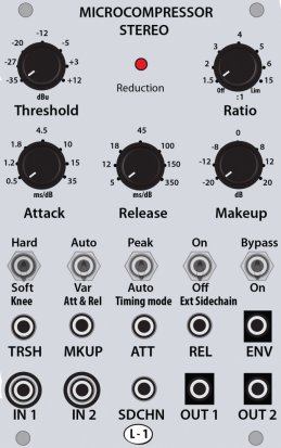 Eurorack Module Microcompressor Stereo  from L-1