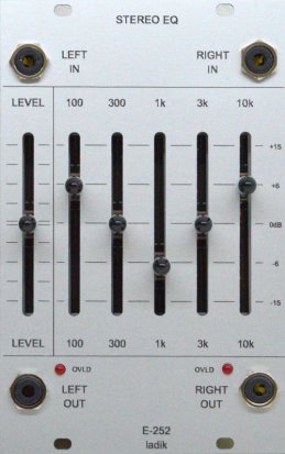 Eurorack Module E-252 Stereo slider EQ from Ladik