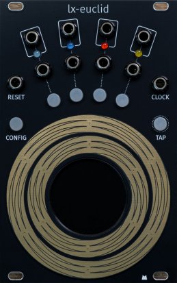 Eurorack Module lx-euclid - upside down - Black Panel from Mörk Modules