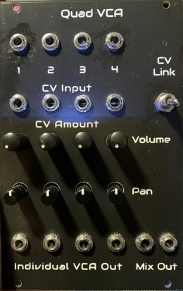 Eurorack Module Quad VCA/Mixer from Guru Gara Synth