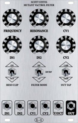 Eurorack Module Mutant Vactrol Filter from L-1