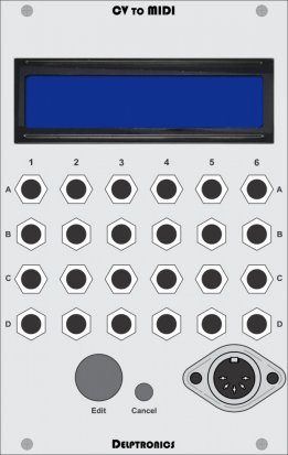 Eurorack Module CV2MIDI from Delptronics