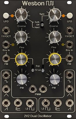 Eurorack Module 2V2 Dual Analog Oscillator from Weston Precision Audio