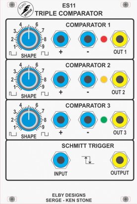 Eurorack Module ES11 - Triple Comparator & Schmitt Trigger from Elby Designs