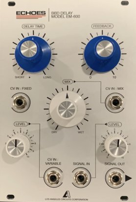 Eurorack Module Echoes BBD Analog Delay Model EM-600 from LA Circuits