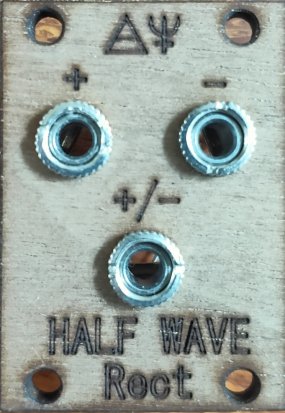 Eurorack Module 1U Half Wave Rect (wood) from Analog Ordnance