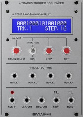 Eurorack Module 4 Tracks Trigger Sequencer (aluminum panel) from EMW