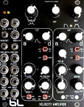 Eurorack Module Velocity Amplifier from Blue Lantern Modules