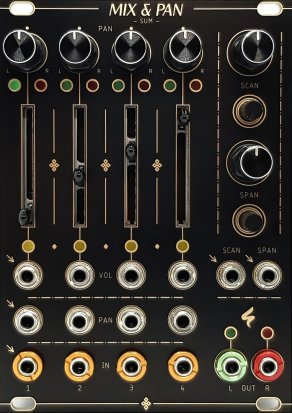 Eurorack Module SUM MIX & PAN from ST Modular