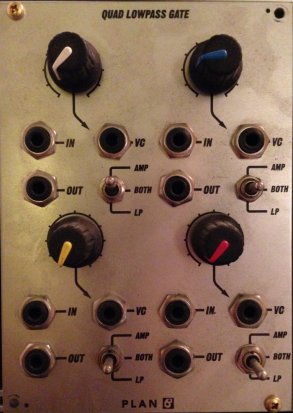 Eurorack Module Quad Low Pass Gate from Plan B