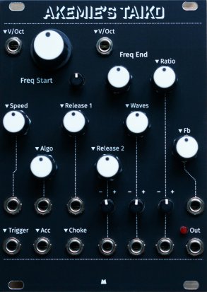 Eurorack Module Akemie’s Taiko - Black Panel from Mörk Modules