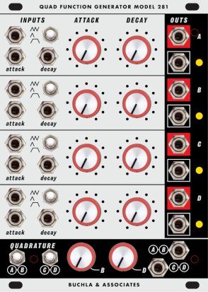 Eurorack Module Buchla 281 Quad Function Generator from Toppobrillo