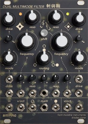 Eurorack Module BITI WORKSHOP * FIG DUAL MULTIMODE FILTER 斬與鞘 from Other/unknown