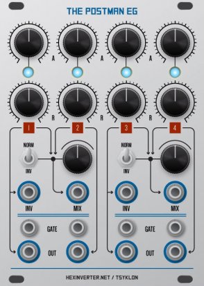 Eurorack Module The Postman ASR EG from Hexinverter Électronique