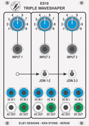 Eurorack Module ES10 - Triple Wave Shaper from Elby Designs