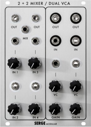 Eurorack Module Serge 2+2 Mixer / Dual VCA from Random*Source