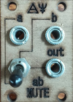 Eurorack Module 1U abMUTE (wood) from Analog Ordnance