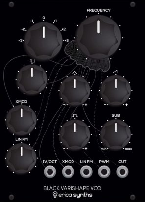 Eurorack Module Black Varishape VCO from Erica Synths