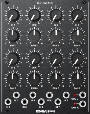 Eurorack Module 8-CH Mixer from EMW