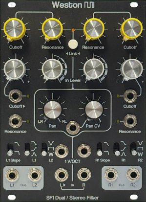 Eurorack Module SF1 Dual / Stereo Filter (2025 Panel) from Weston Precision Audio