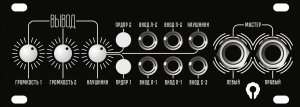 Eurorack Module "Вывод" black 1u from Paratek