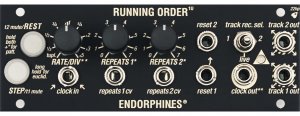 Eurorack Module Running Order 1U (black) from Endorphin.es