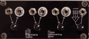 Eurorack Module Hamara Labs Triple Attenuverter Mixer 1U  from Other/unknown