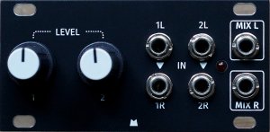 Eurorack Module Stereo Mixer 1U - Black Panel from Mörk Modules