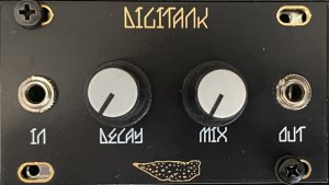 Eurorack Module Black & Gold Digiverb 1U Panel from Modular Maculata