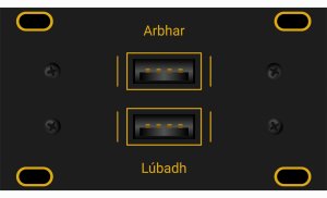 Eurorack Module Dusty Clouds - USB EXP 1U Matte Black / Gold panel from Other/unknown