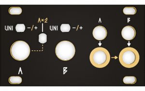 Eurorack Module Duatt 1U Black & Gold Panel from Other/unknown