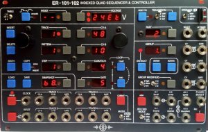 Eurorack Module ER-101-102 Black Combo Panel from Orthogonal Devices