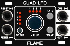 Eurorack Module 1U quad lfo from Flame