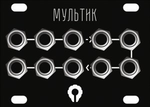 Eurorack Module "мультик" black 1U from Paratek