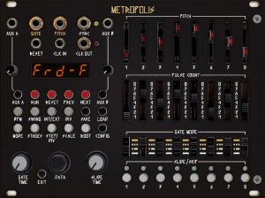 Eurorack Module Metropolis Black & Gold Panel from Other/unknown