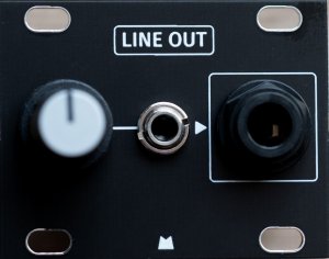 Eurorack Module Line Out 1U - Black Panel from Mörk Modules