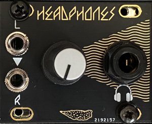 Eurorack Module Black & Gold Headphones 1U from Modular Maculata