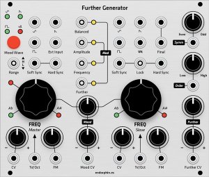 Eurorack Module Endorphin.es Furthrrrr Generator (Grayscale panel) from Grayscale