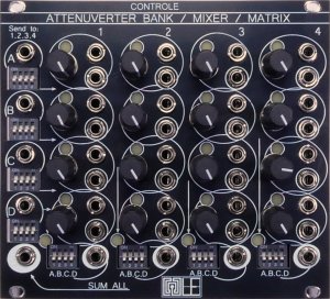 Eurorack Module CONTROLE Attenuverter Bank - BLACK from Larix Elektro