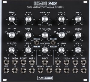 Eurorack Module Gemini 2412 Dual SVF black from AJH Synth