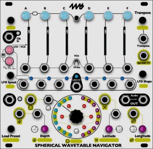 Eurorack Module Spherical wavetable Navigator WHITE from 4ms Company