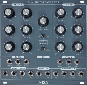 Eurorack Module Dual SVF12 dB State Variable Filter VCF from Aqa Elektrix