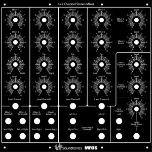 MOTM Module MFOS Stereo Panning Mixer from Soundtronics