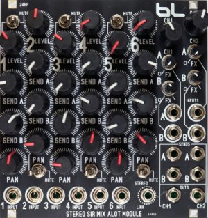 Eurorack Module Stereo Sir Mix Alot from Blue Lantern Modules