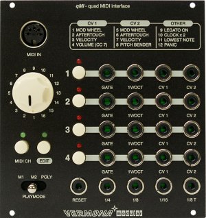 Eurorack Module quad MIDI Interface (qMI) from Vermona