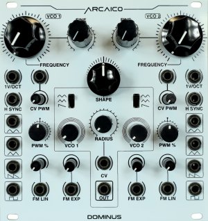 Eurorack Module Dominus dual VCO (white) from Arcaico